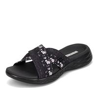 Skechers Damen On-The-go 600-140038 Schiebe-Sandalen, schwarz/grau, 41 EU