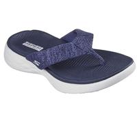 Skechers Damen On-The-go 600-15304 Flipflop, Marineblau/Weiß, 35 EU