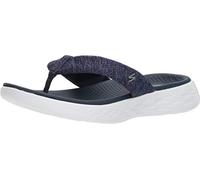 Skechers Damen On-The-go 600-15304 Flipflop, Marineblau/Weiß, 37 EU