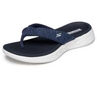 Skechers Damen On-The-go 600-15304 Flipflop, Marineblau/Weiß, 39 EU
