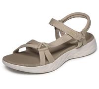 Skechers Damen On-The-go 600-Brilliancy Wide Sportsandale, Natur, 35 EU Weit