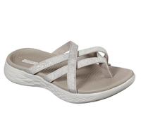 Skechers Damen On-the-go 600 Dainty Sandale, Taupe Textile, 35 EU