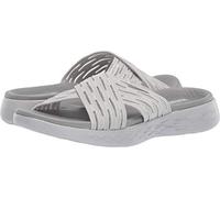 Skechers Damen ON-The-GO 600 Sunrise Schiebe-Sandalen, Gray Textile, 35 EU