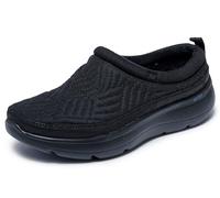 Skechers Damen On-The-Go Encore gesteppte Nylon-Pantoffeln, Schwarz/Schwarz, 40 EU