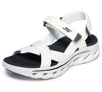 Skechers Damen On-The-go Glide Step 2.0 Sandal-Camden Fischersandale, Weiß/Schwarz, 38 EU