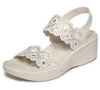 Skechers Damen Parallel Lite - Sassy DayZ 2.0 Sandale, Cremeweiß, 9.5