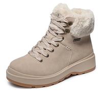 Skechers Damen Park City Stiefelette, Natürliches Duraleather-Kunstfell, 39 EU