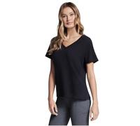 Skechers Damen Pima V-Neck Tee T-Shirt, Schwarz, 3XL