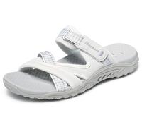 Skechers Damen Reggae-Color-Full Schiebe-Sandalen, Weiss/opulenter Garten, 39 EU