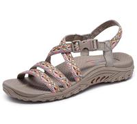 Skechers Damen Reggae-Dream Weaver Sport Sandale, Taupe Multi, 39 EU
