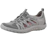 Skechers Damen Reggae Fest-Neap-Gurtband getrimmt Knit Fisherman Oxford, Grau/Pink, 39 EU