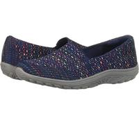 Skechers Damen Reggae Fest - Wicker - Engineered Knit Twin Gore Slip on (Weiden) Flacher Slipper, Navy, 36 EU