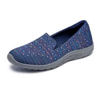 Skechers Damen Reggae Fest-Wicker Loafer flach, Marineblau, 37 EU