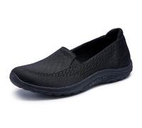 Skechers Damen Reggae Fest - Willows VibeFlacher Slipper | Moderner Komfort, lässig, entspannte Passform, luftgekühlter Memory-Schaum, maschinenwaschbar, vegan