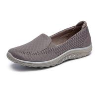 Skechers Damen Reggae Fest - Willows VibeFlacher Slipper | Moderner Komfort, lässig, entspannte Passform, luftgekühlter Memory-Schaum, maschinenwaschbar, vegan