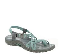 Skechers Damen Reggae-IRIE MON Sportsandale, Grau/Aqua, 41 EU