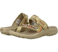 Skechers Damen Reggae Mad Swag Zehentrenner Sandale, Dark Natural, 37.5 EU