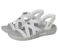 Skechers Damen Reggae-Morning Light Slide Sandale, Weiß/Grau, 37.5 EU