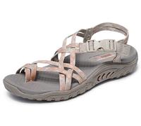 Skechers Damen Reggae-Positive Space Sportsandale, Taupe, 40 EU