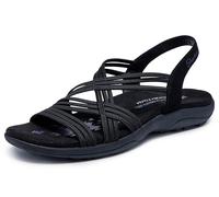 SKECHERS Damen Sandalen REGGAE SLIM - SIMPLY STRETCH - Farbe - Schwarz - Größe - 41