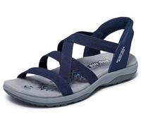 Skechers Damen Reggae Slim-Stretch Flex Hands Free Slip-Ins Sandalen, Marineblau, 40 EU