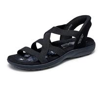 Skechers Sandalen Slip-ins: Reggae Slim - Stretch Flex 163460/BBK Schwarz-38