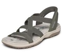 Skechers Damen Sandalen 163460 OLV Reggae Slim - Stretch Flex olive normal 39 EU