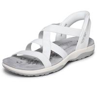 Skechers Damen Reggae Slim Stretch Flex Turnschuhe, White Knit Gore, 37 EU