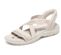 Skechers Damen Reggae Slim-Summer Sparkle Sandalen, Natürlich, 42 EU
