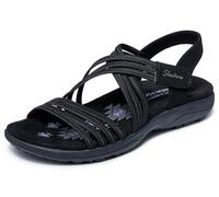 Skechers Damen Reggae Slim-Sunnyside 2.0 Sandale, Schwarz/Schwarz, 41 EU