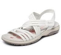 Skechers Damen Reggae Slim-Sunnyside 2.0 Sandale, Weiss/opulenter Garten, 37 EU