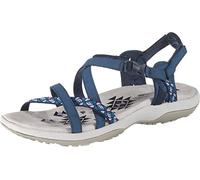Skechers Damen Reggae Slim Vacay Sandals, Navy Duraleather/Webbing, 37 EU