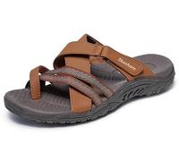 Skechers Damen Reggae-Sunday Stroll Flipflop, Braun, 38.5 EU