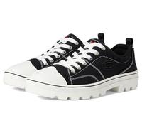 Skechers Damen Roadies-true Roots Sneaker, Black Canvas White Leather Trim Blk, 36.5 EU