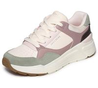 Skechers Damen Rovina Lite Cool Two The Core Turnschuhe, Pink and Green Duraleather Suede Mesh, 38.5 EU