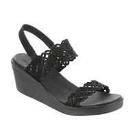 Skechers Cali Women's Damen Rumble ON-Sassy DayZ Keilsandale, schwarz/schwarz, 38 EU