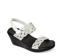 Skechers Damen Rumpeln auf-Sassy DayZ Keilsandale, Weiss/opulenter Garten, 39 EU