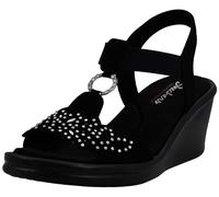 Skechers Damen Rumblers-Queen B Keilsandale, Schwarz, 36.5 EU