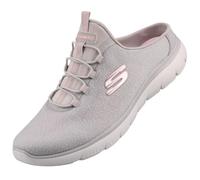 Sabot SKECHERS "SUMMITS-SIMPLY SWEET", Damen, Gr. 38, hellgrau, Textil, Schuhe Sabot, Freizeitschuh, Sommerschuh, Hausschuh mit weicher Innensohle (70619640-38) hellgrau