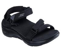 Skechers Damen-Sandalen mit Viertelriemen, Schwarz/Schwarz, 8