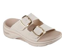 Skechers Damen-Sandalen mit zwei Bändern, Natürlich, 38 EU