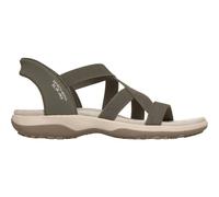 Skechers Damen Sandalen 163460 OLV Reggae Slim - Stretch Flex olive normal 41 EU