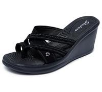 Skechers Damen Rumblers-Young at Heart Sandalen, Schwarz, 38.5 EU