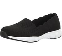 Skechers Damen Seager-STAT-Scalloped Collar, Engineered Skech-Knit Slip-On-Classic Fit Slipper, Schwarz 01, 35 EU