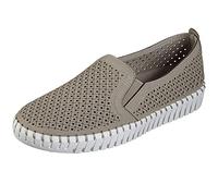 Skechers Damen Sepulveda Blvd - A La Mode Slip On Sneaker, Beige Taupe Microfiber Off White Trim Tpe, 38.5 EU