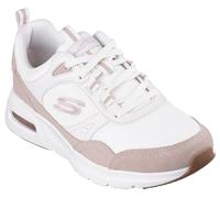 Skechers Damen Skech-air Court Retro AvenueSKECH-AIR Court Cool Avenue, Natürliches Taupefarbenes Leder, natürliches Netzgewebe, Pink Tri, 41 EU