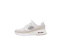 Skechers Damen Skech-air Court Sneaker, Natürliches Ledernetz Schwarzer Rand, 38 EU