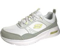 Skechers Damen Skech-air Court Sneaker, Weißes Ledernetz Grüner Rand, 40 EU