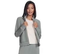 Skechers Cozy Luxe Jackett Top in Grau/Grün, Größe Groß