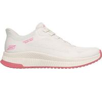 SKECHERS Damen Slipper BOBS SQUAD 4-STAPLE LOOK WHITE PINK - Gr. - 38
